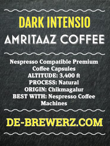 Nespresso Compatible Coffee Capsules by AMRITAAZ COFFEE – DARK INTENSIO