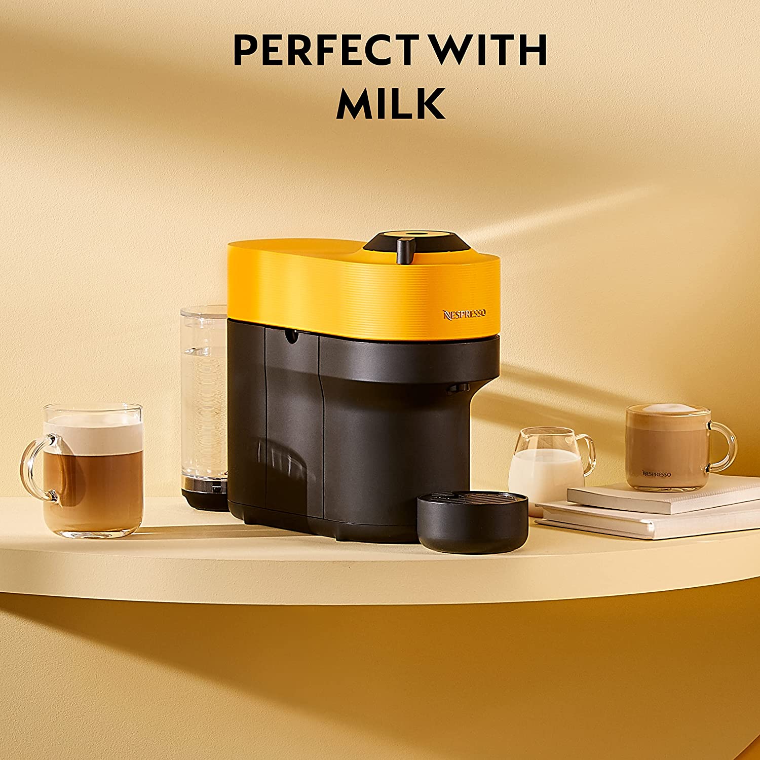 Vertuo Pop Mango Yellow Coffee Machine by Nespresso - De