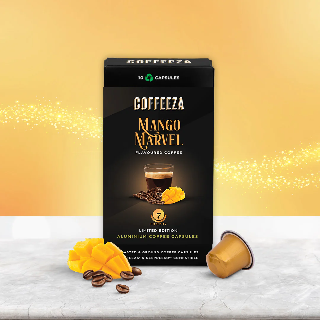 Mango Marvel 100% Arabica Flavoured Aluminium Coffee Capsules